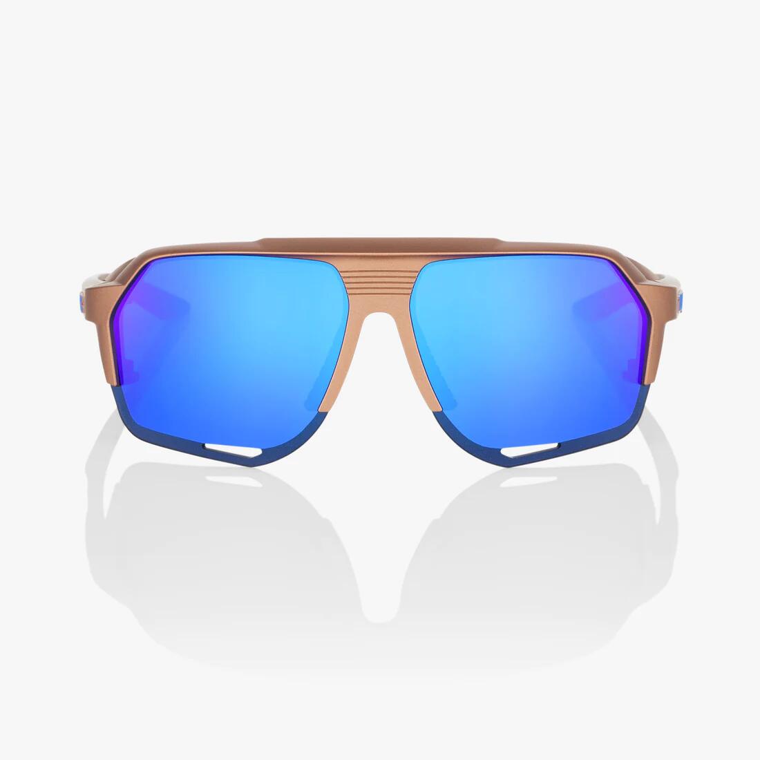 100% Goggles - Norvik Matte Koper Chroom Multilayer Blue Mirror Lenzen 3/5