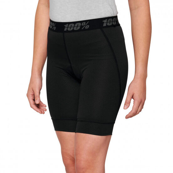 Pantalones cortos Ridecamp 100% para mujer con forro negro 3/4