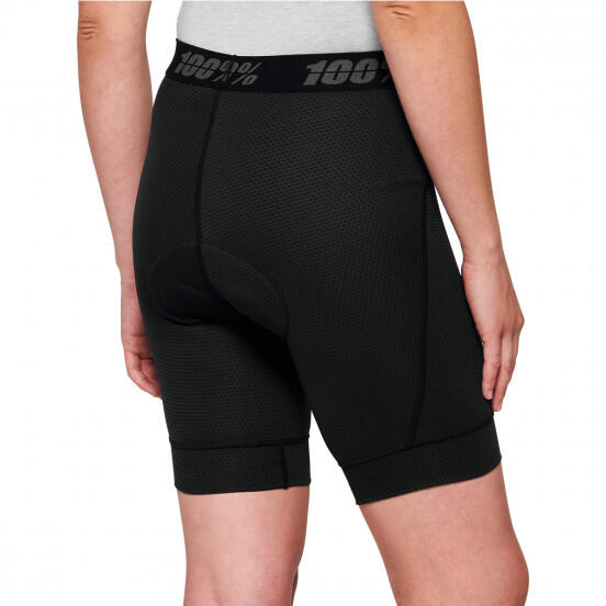 Pantalones cortos Ridecamp 100% para mujer con forro negro 4/4