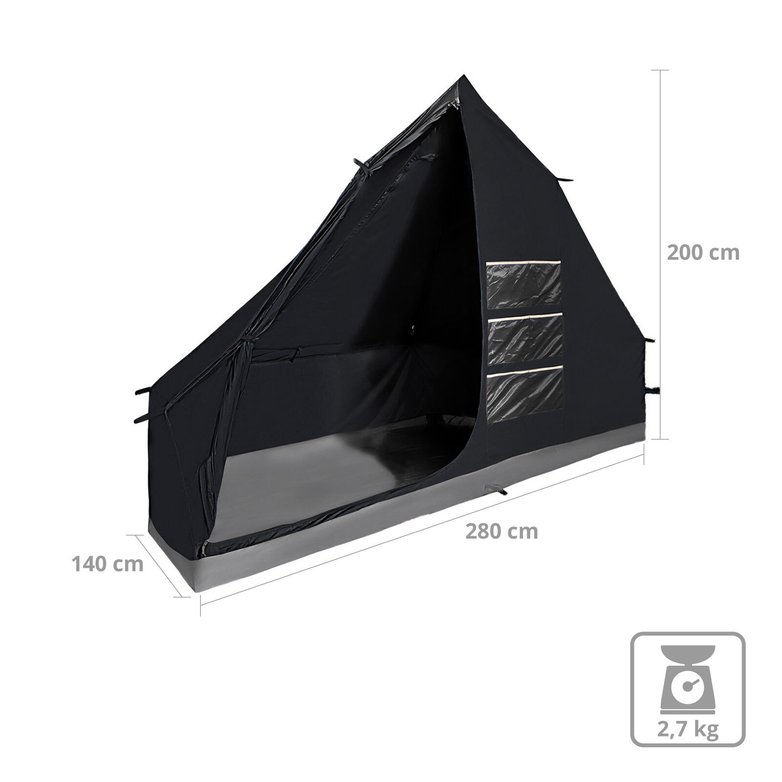 Tente intérieure Pour Khan Villa 2 personnes cabine Glamping de camping 2/7
