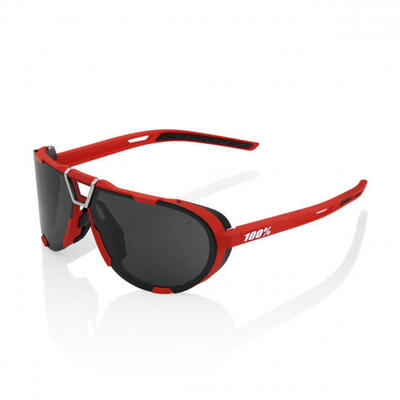 Occhiali da sole 100% Westcraft Soft Tact rossi - Lenti a specchio nere