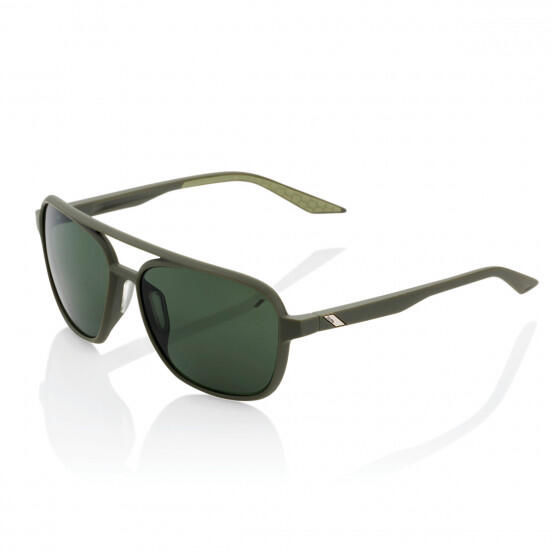 100% Glasses Kasia Soft Tact Army Green-Grey Green Lens