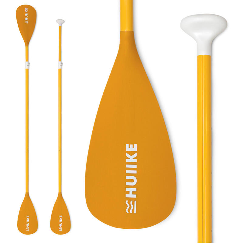 Remo Paddle Surf 2 en 1 SUP y Kayak, HUIIKE, Naranja, Pala Ajustable Desmontable