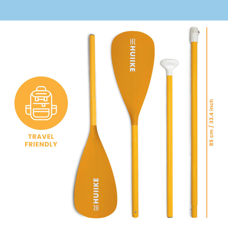 Pagaie SUP 2 în 1 Stand Up Paddle Kayak HUIIKE, Portocaliu, Detasabilă Reglabilă