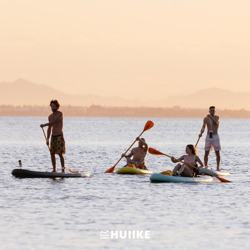 Pagaie SUP 2 în 1 Stand Up Paddle Kayak HUIIKE, Portocaliu, Detasabilă Reglabilă