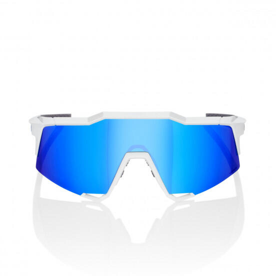 SPEEDCRAFT - Matte White - HiPER Blue Multilayer Mirror Lens 2/3