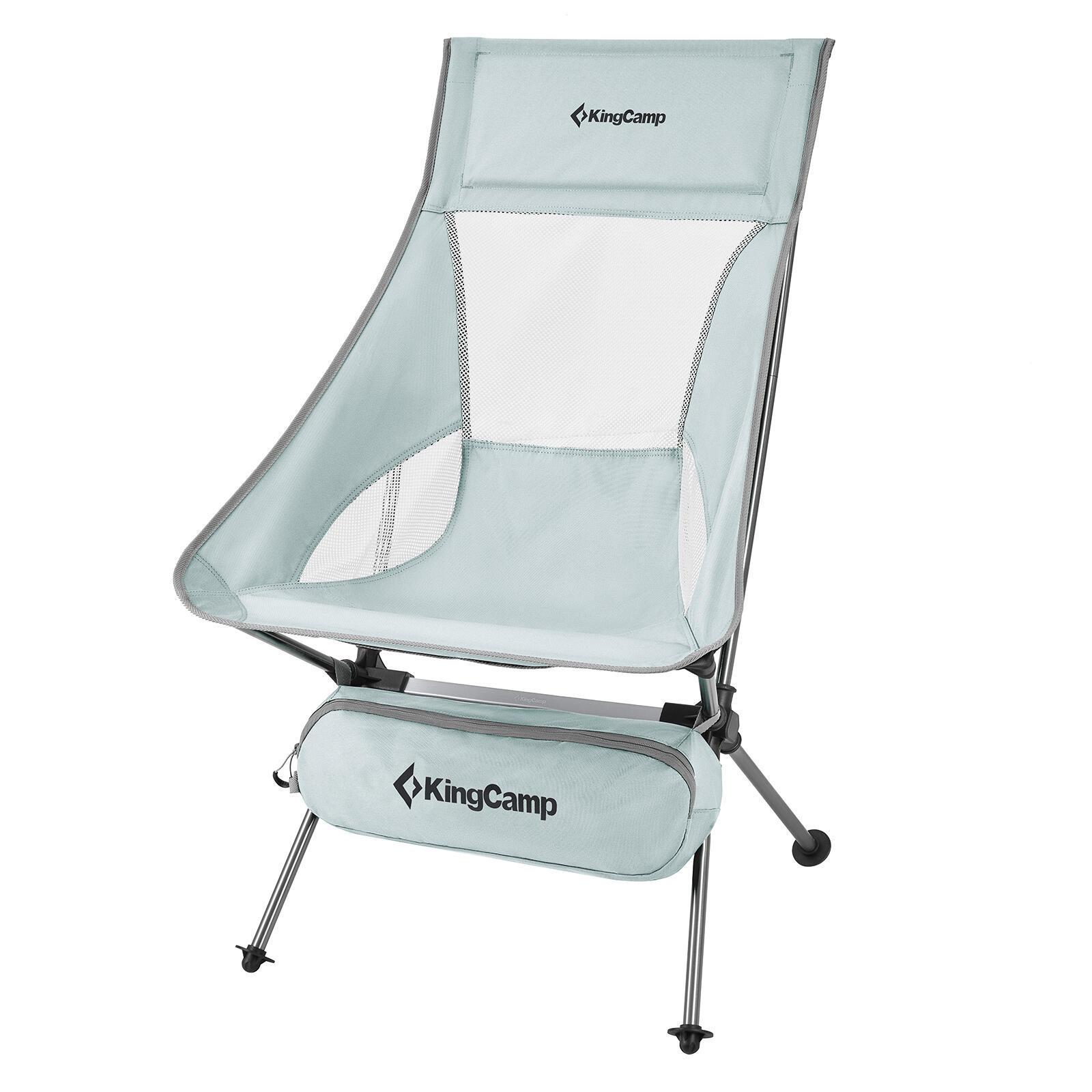 Kingcamp - Chaise De Camping Logan Chaise Pliante Chaise De Plage Pliable Alu Léger 150 Kg - Chaise - Gris - Taille Unique - Decathlon
