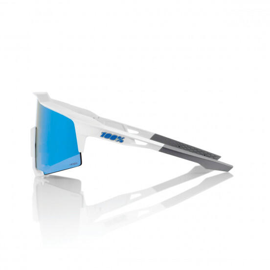 SPEEDCRAFT - Matte White - HiPER Blue Multilayer Mirror Lens 3/3