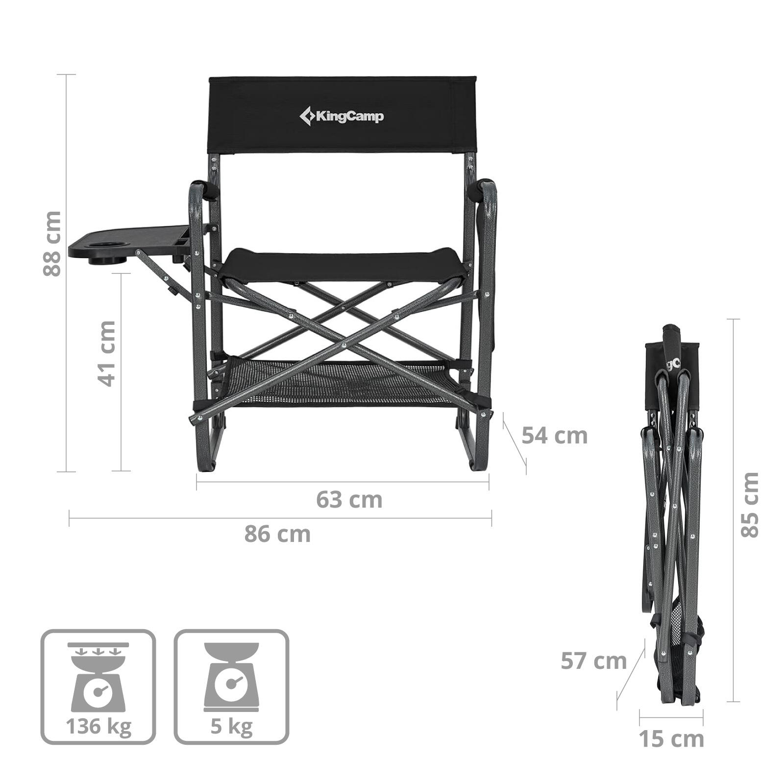 Régie Chaise Director Multi Camping pliante Accoudoir Table 2/7