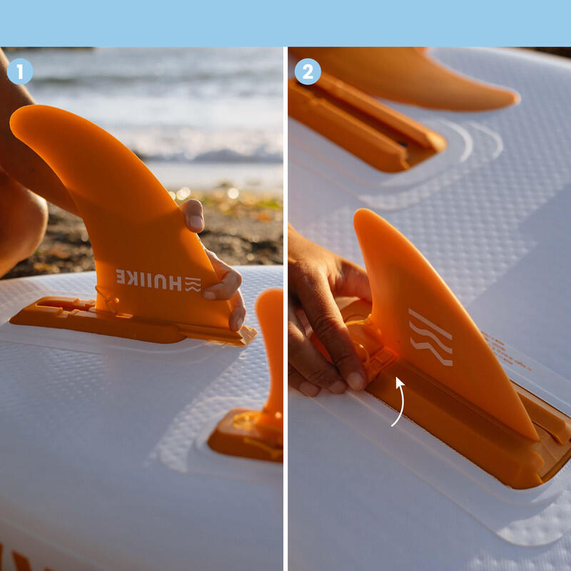 Quilhas de SUP 3 Pçs Cunha Segurança, HUIIKE, Naranja, Extraíble, Estabilidad