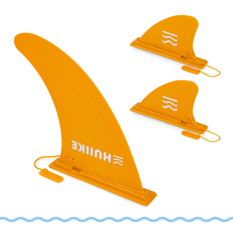 Quilhas de SUP 3 Pçs Cunha Segurança, HUIIKE, Naranja, Extraíble, Estabilidad