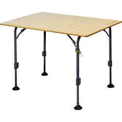 Table de camping Skal pliante valise Hauteur réglable Bambou Bois