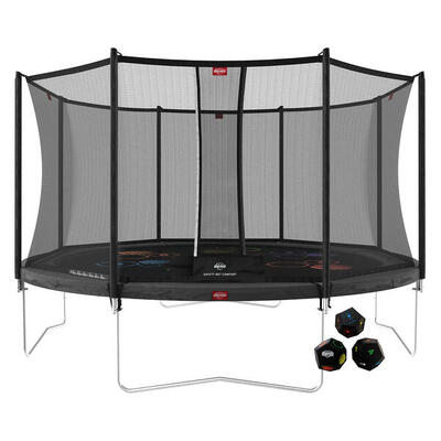 Trampoline + veiligheidsnet berg favorit regular rond 430 multicolor