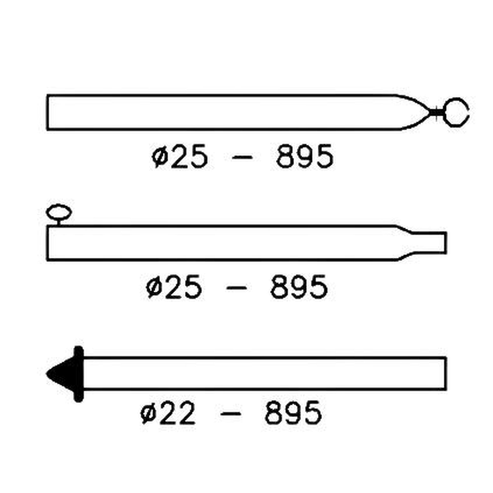 Stormstok 25*170-260Cm Alu Tent-/luifelstokken