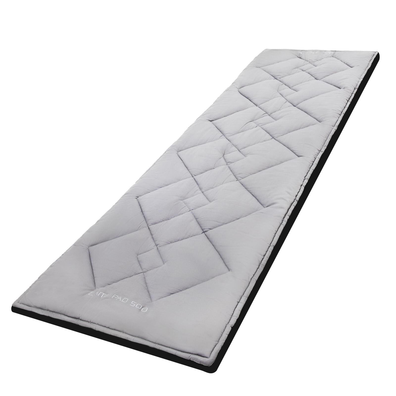 Kingcamp - Surmatelas Camp Pad Deluxe Pour Lit De Housse Pliant Couverture Coton - Lit De Camps - Gris - Taille Unique - Decathlon