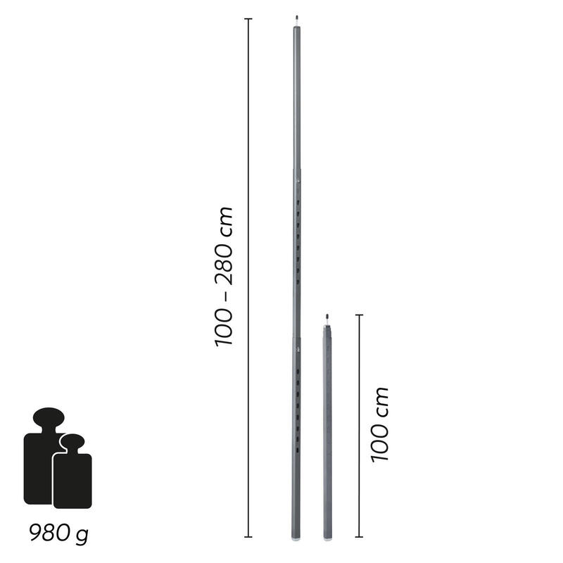 Tige de tarp télescopique Pole Barande L Tente Armature Alu