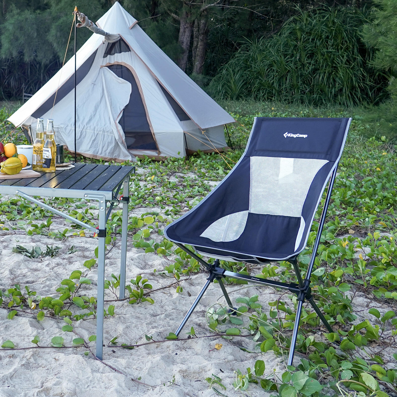 Chaise de camping Logan Chaise pliante Chaise de plage pliable Alu léger 150 kg 5/7