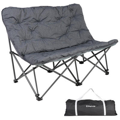 Campingbank lindon relax double lounge chair 2person folding couch