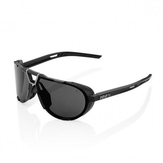 Occhiali da sole 100% Westcraft Soft Tact neri - Lenti a specchio nere