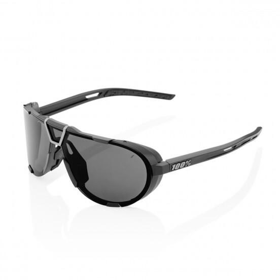 Óculos de sol pretos 100% Westcraft Soft Tact - lentes espelhadas pretas 3/5