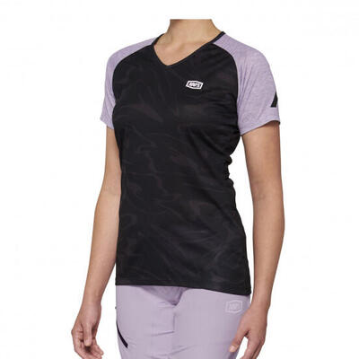 Maglia donna 100% Airmatic a manica corta Nero / Viola
