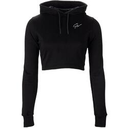 Pixley Crop Top Hoodie Black