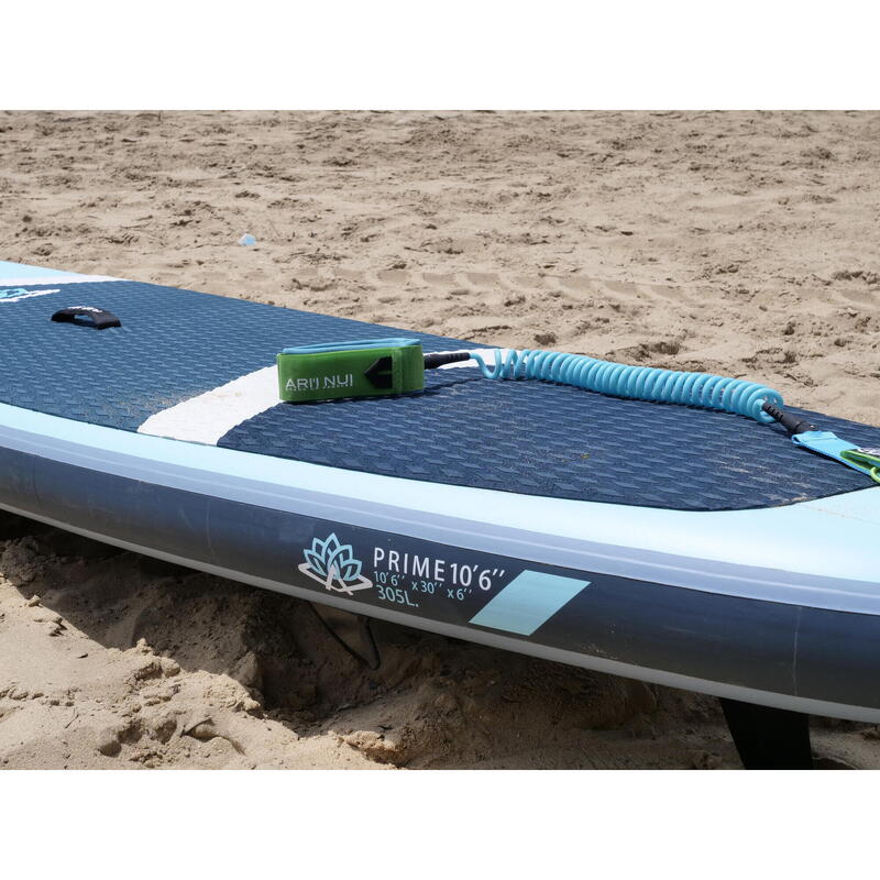 Leash Paddle surf - Ari'inui Knie Telefoon/Coiled 9mm Blue/Green