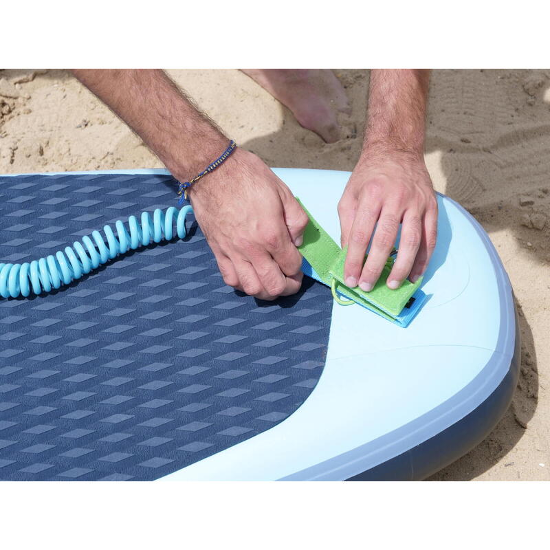 Leash Paddle surf - Ari'inui Genou Téléphone/Coiled 9mm Blue/Green