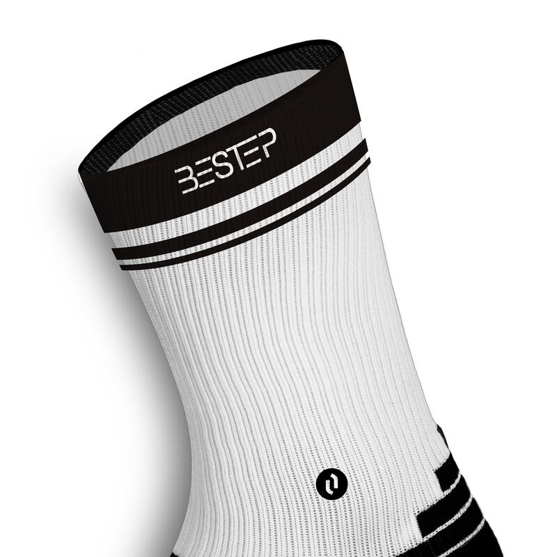 Calcetín Caña Alta Sidney Baloncesto Unisex Bestep Blanco y Negro