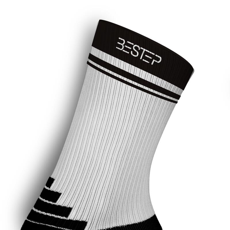 Calcetín Caña Alta Sidney Baloncesto Unisex Bestep Blanco y Negro