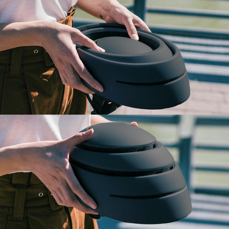 Casco pieghevole per bici/scooter urbano (Helmet LOOP, GRAFITE/NERO)