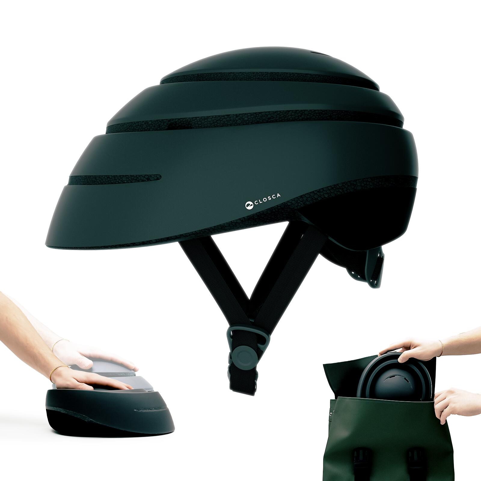 CLOSCA Folding Helmet for Urban Biking/Scooter. Closca Helmet Loop, Graphite/Black