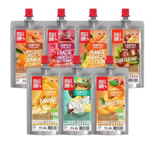 10 compotes énergétiques - bio - vegan - sans gluten - 65g - Abricot 5/7