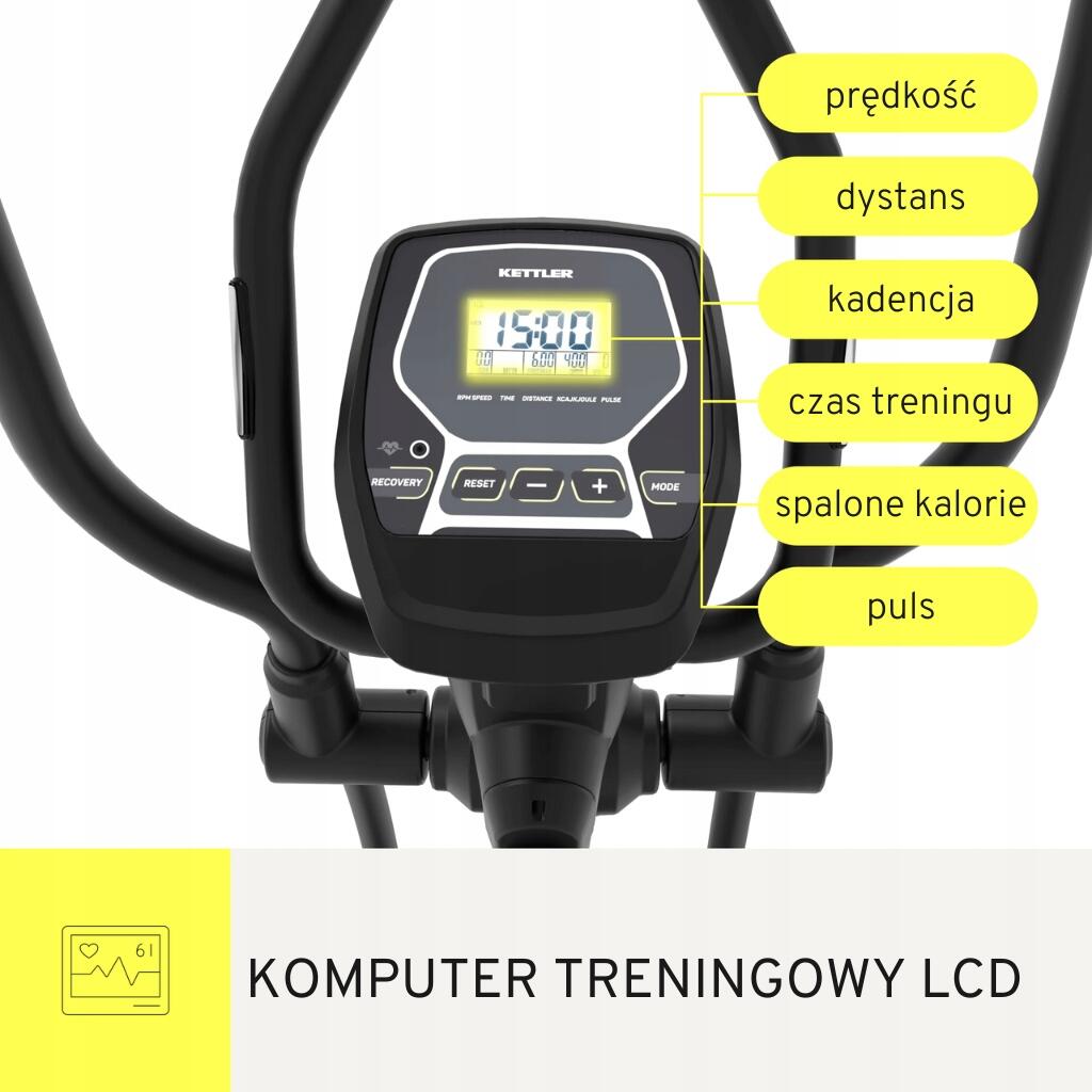 Eliptický trenažér KETTLER AXOS NOVA M BLACK magnetický 2/7