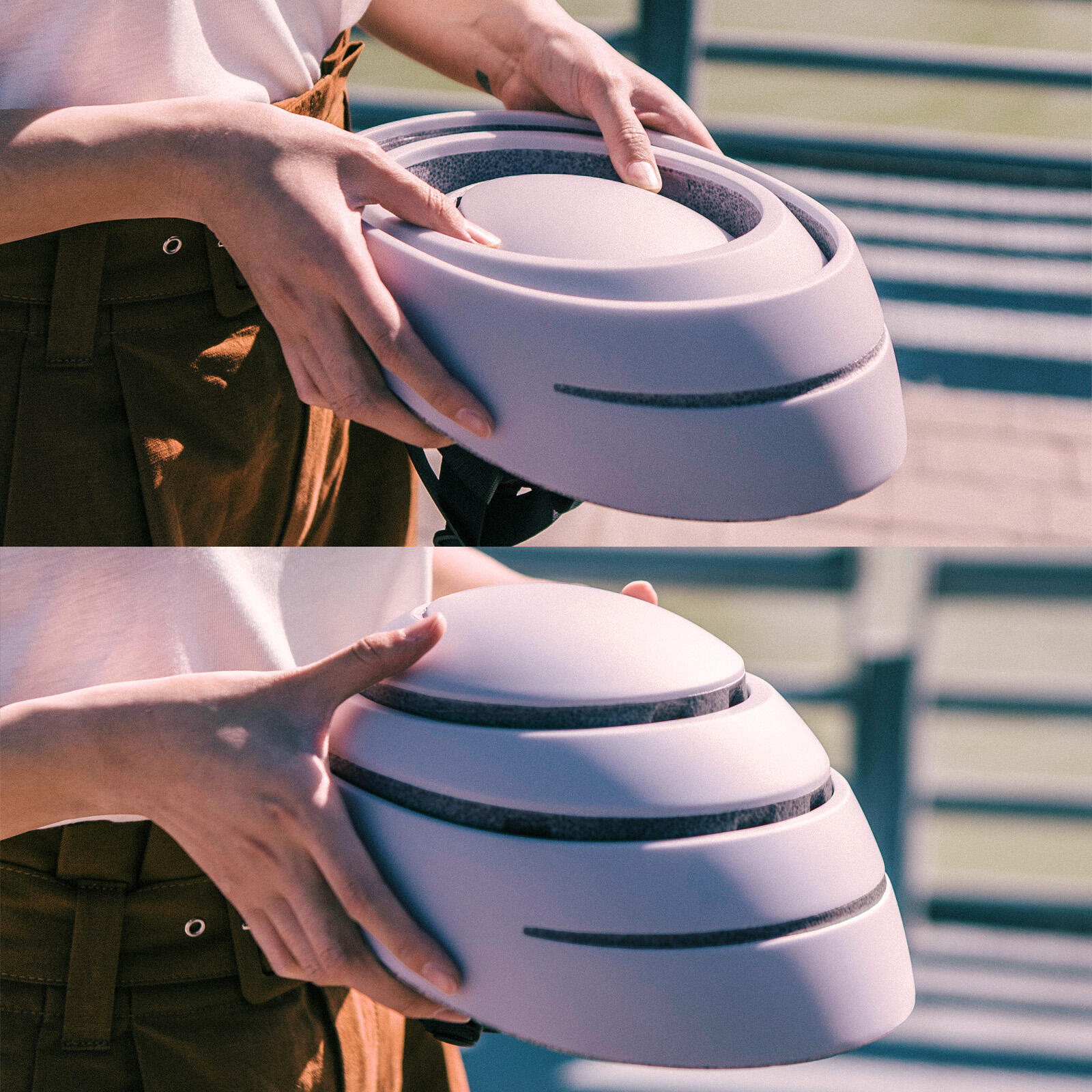 Casco per bicicletta e monopattino. Casco pieghevole urbano 4/8