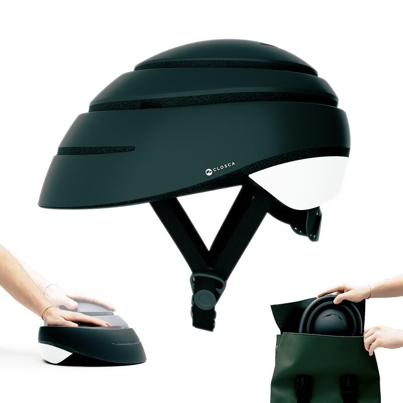 Casco pieghevole per bici/scooter urbano (Helmet LOOP, GRAFITE/BIANCO)
