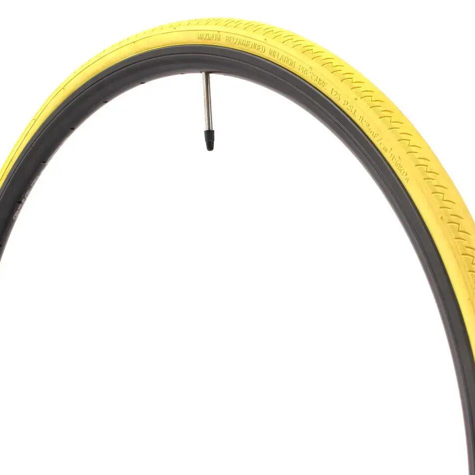 KENDA Kontender Fixie road bike tyre, 700 x 26C, yellow