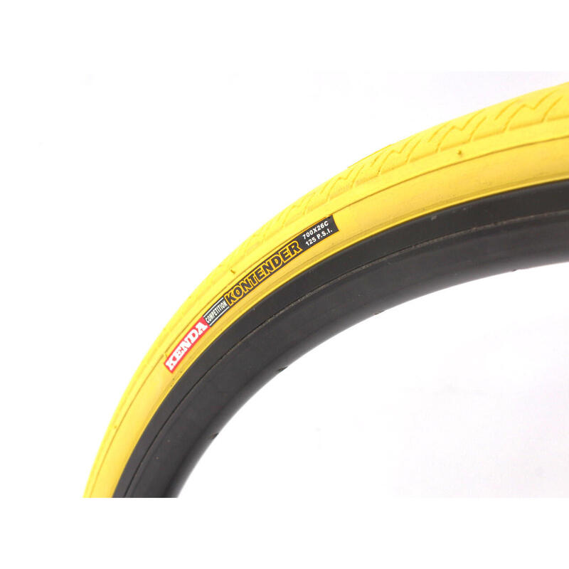 Pneu vélo de course KENDA Kontender Fixie 700 x 26C jaune