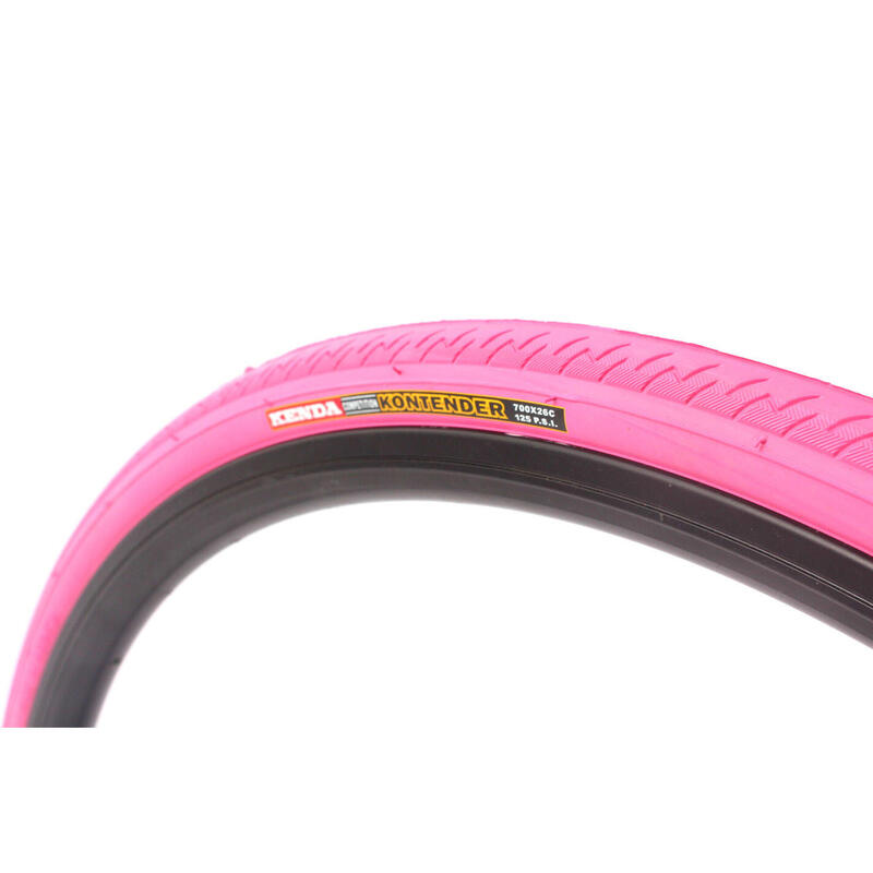 Országúti kerékpár gumiabroncs KENDA Kontender Fixie 700 x 26C pink