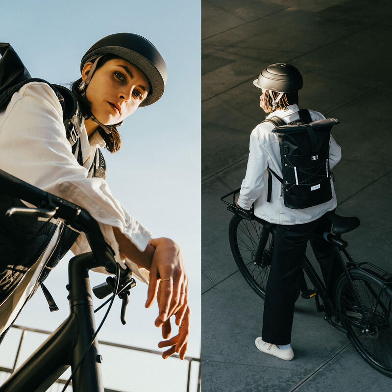 Capacete dobrável para bicicleta urbana  / scooter (Classic Helmet) Preto