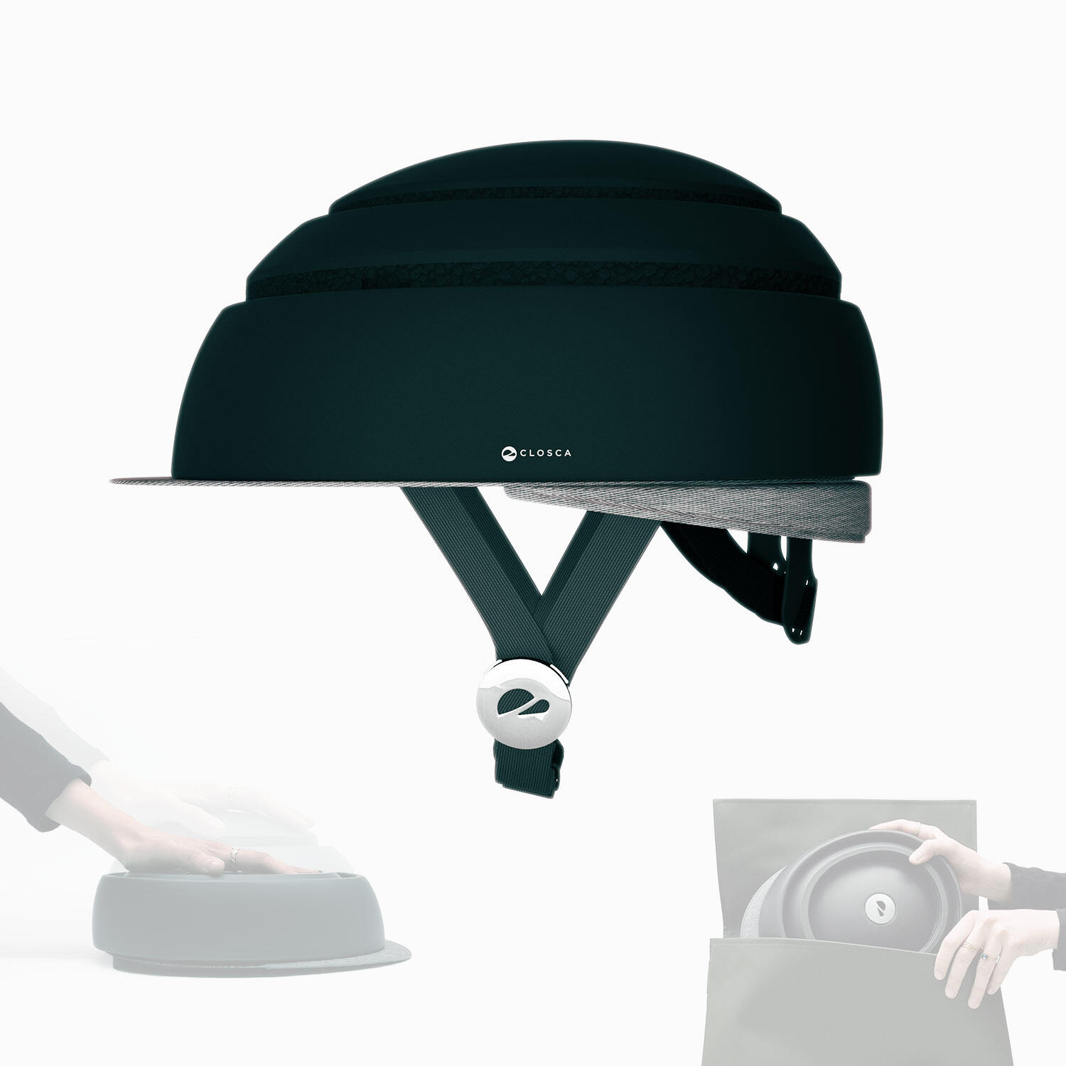 Casque Velo Urbain Pliable Trottinette Closca Helmet Noir