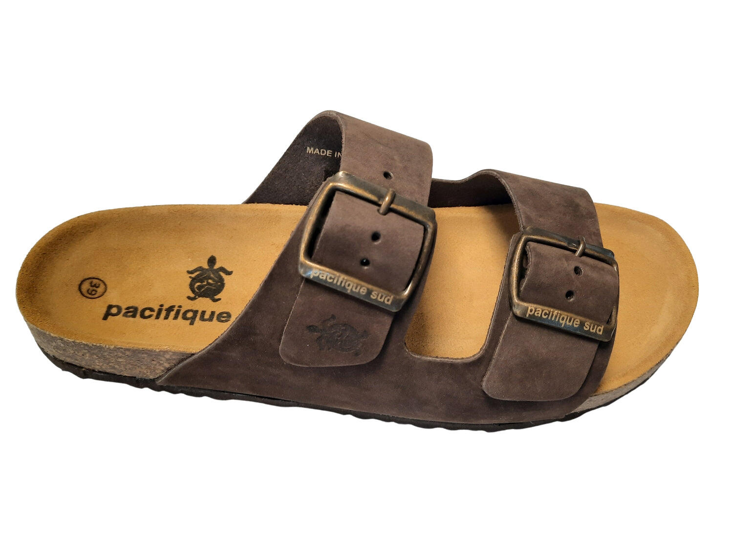PACIFIQUE SUD Sandalo Classico, Marrone, Unisex