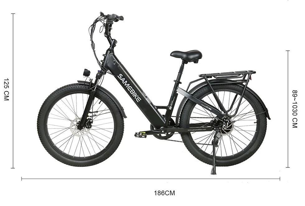 Elektro stadtfahrrad RS-A01 48V-14Ah (672Wh) - semi fatbike 26"x3.0" 5/7