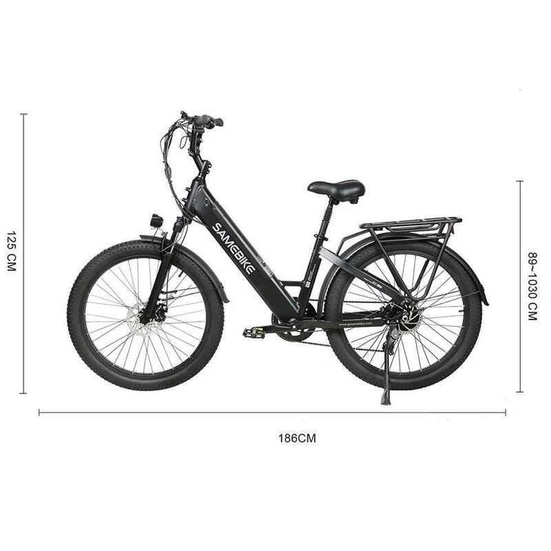 bicicleta eléctrica urbana RS-A01 48V-14Ah (672Wh) - semi fatbike 26"x3.0"
