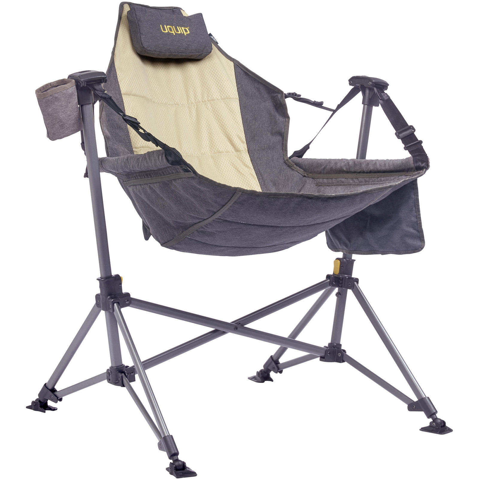Uquip - Chaise De Camping Rocky 2.0 Plage À Bascule Suspendue Pliante - Chaise - Jaune - Taille Unique - Decathlon