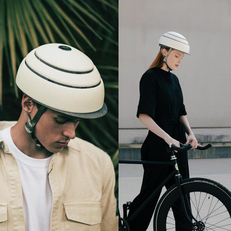 Opvouwbare stadsfiets- / stephelm (Closca Helmet) Wit