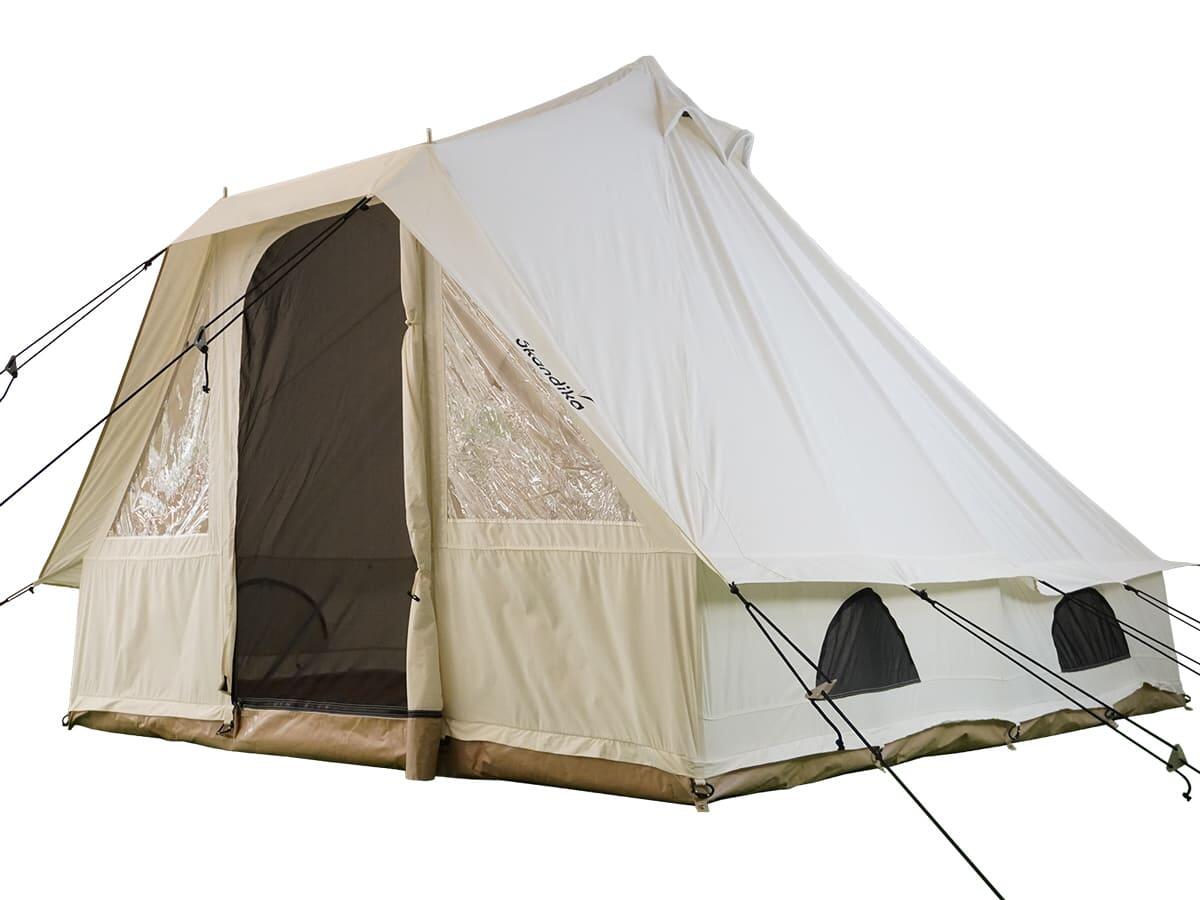 SKANDIKA Tipi-Zelt Lodur Protect - 4 Mann Zelt - 290x350cm - eingenähter Zeltboden