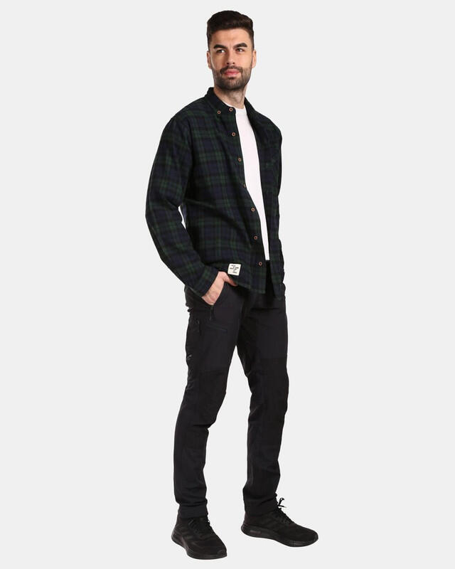 Camisa de franela para hombre FLANNY-M KILPI Verde oscuro 4/6