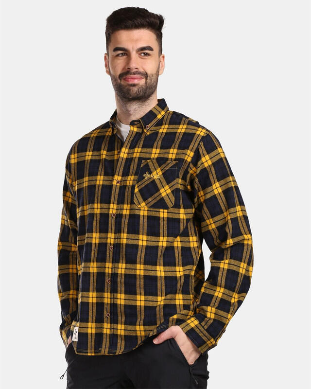 Camisa de franela para hombre FLANNY-M KILPI Amarillo 3/8