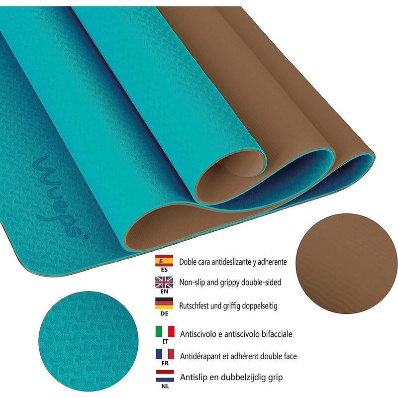 Yoga Mat / Esterilla de yoga Suave Confort Turquesa 183 cm